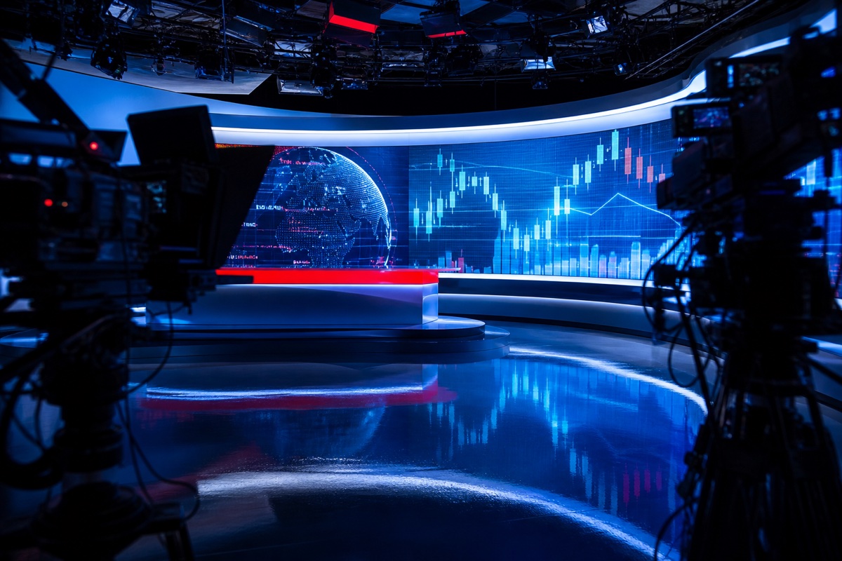 Live television market coverage studio